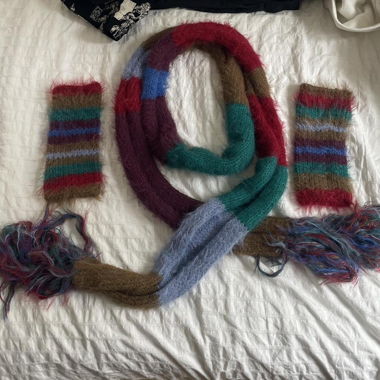 scarf gloves set