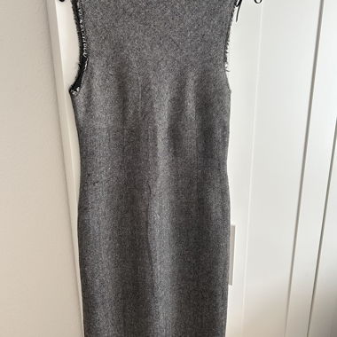 Black/White Tweed Slip Dress 
