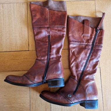 Bottes en cuir marron, 36