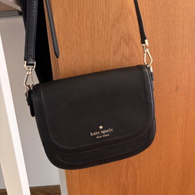 Shoulder bag black leather