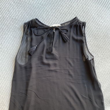 Sheer-Blouse schwarz