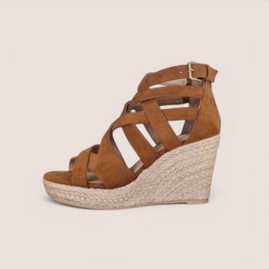 Sandales compensées, taille 38 EUR (39 CH)