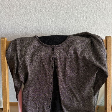 shiny cardigan