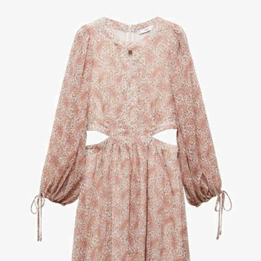 Abito rosa con cut-out