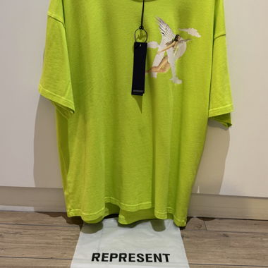 T-shirt lime REPRESENT Storms In Heaven L