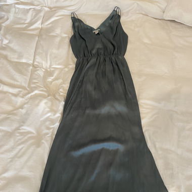 Silky Green Satin Dress