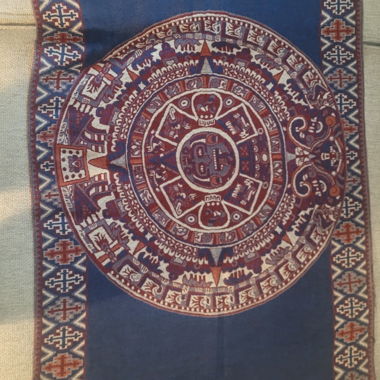Sciarpa in tessuto intrecciato con motivo, coperta da picnic