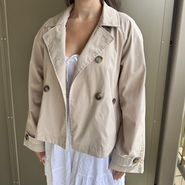 ONLY Jacke/kurzer Trenchcoat April Grösse L 