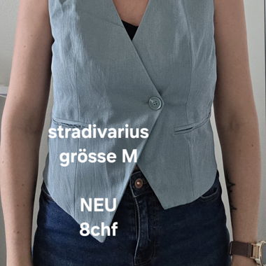 Stradivarius waistcoat light blue Size M