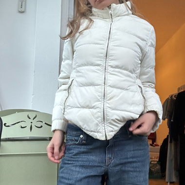 Weisse Steppjacke