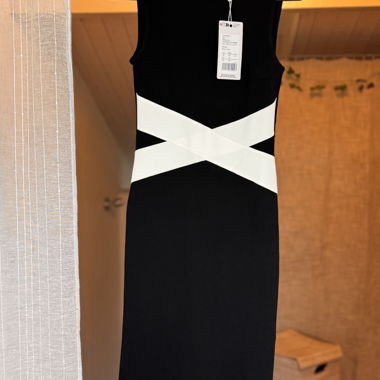 Etuikleid Schwarz Xs Schwarz mit weiss