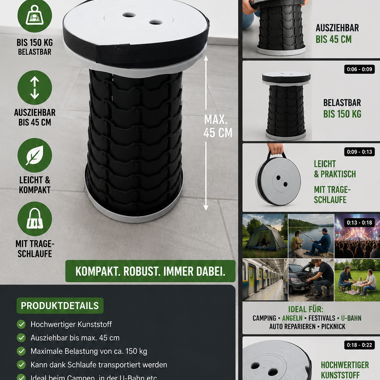 Extendable Camping Stool