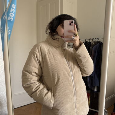 Veste matelassée en velours côtelé