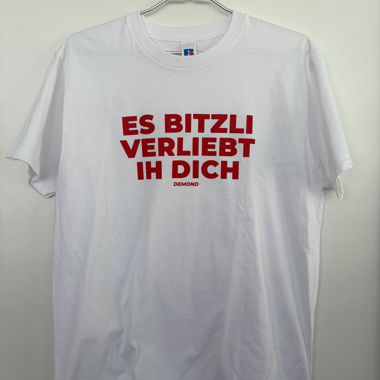 T-shirt White Demond « es bitzli verliebt ih dich »