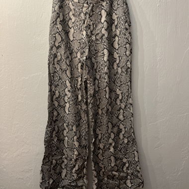 Schlangenprint-Weitbein-Hose