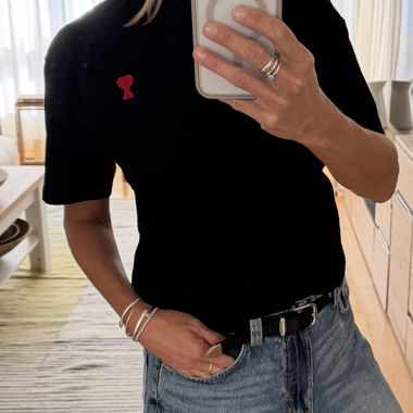 T-shirt nero AMI Paris