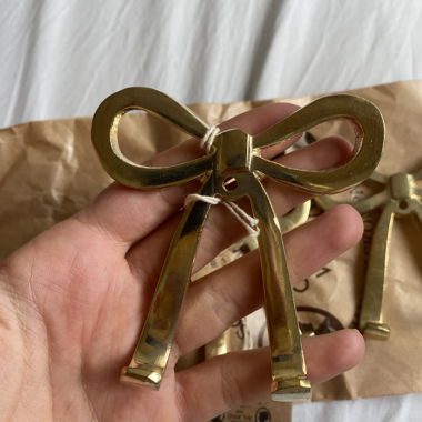 Ganci a Fiocco dorati, set da 3