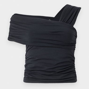 Schwarzes asymmetrisches Abercrombie-Top - NEW - M