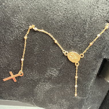 Collier croix doree