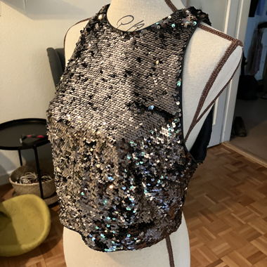 Débardeur disco/ paillettes