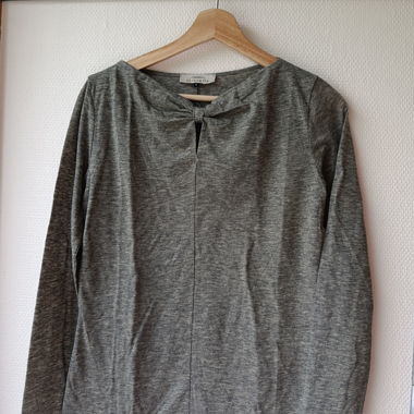 Langarm-T-Shirt mit Schleifenkragen