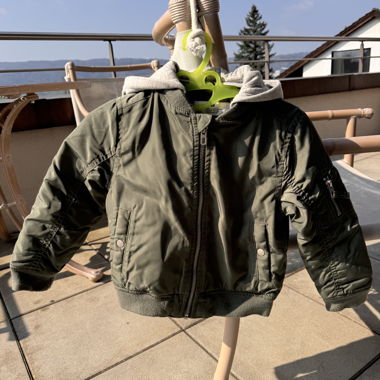 Kinder Bomberjacke mit Kapuze gr98-104