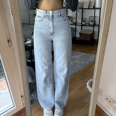 Jeans vita alta wide leg