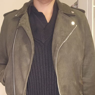 Grüne Bikerjacke