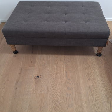 Padded Ottoman / Coffee Table in Grey