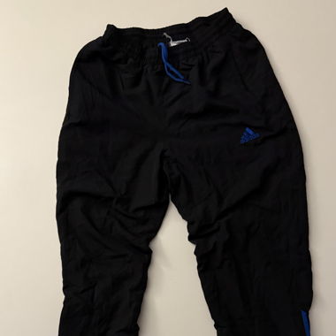 Adidas Vintage Track Pants – Schwarz/Blau –  S