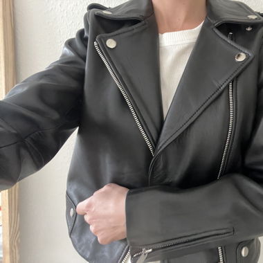 Veste en cuir véritable 