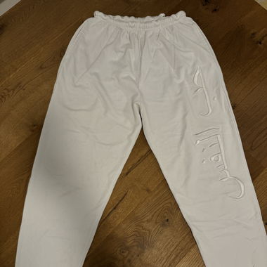 Jilvan Helen Jogging Pants, Size M, White Embroidery