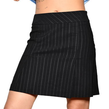 Y2K Cute Black striped mini skirt