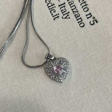 Heart Pendant Necklace(steel)