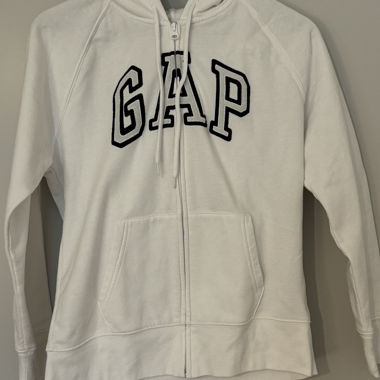 Sweat à capuche zippé GAP blanc