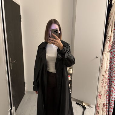 Kunstleder Trenchcoat