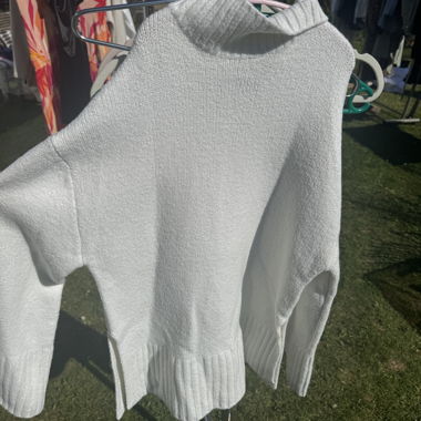 Pull en maille blanc