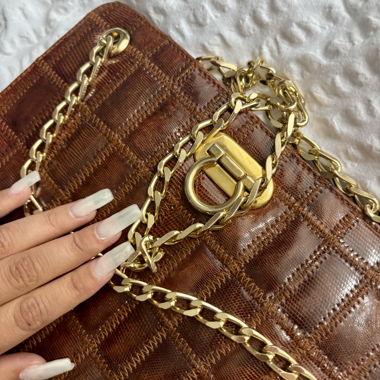 Sac à main brun vintage 