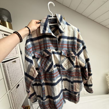 Surchemise en laine a carreaux