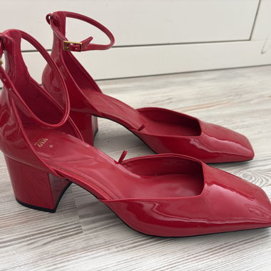 Zara red patent heels