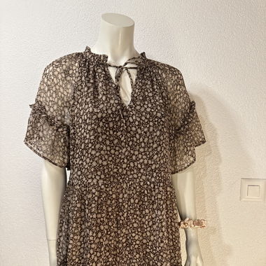 Luftiges Chiffonkleid mit Blumenprint