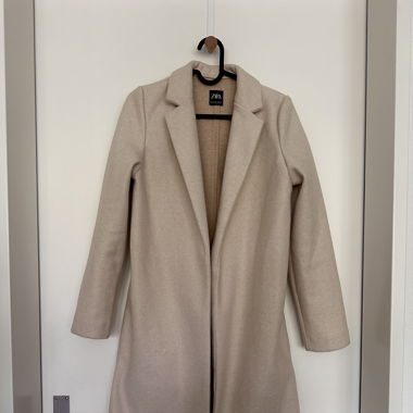 Mantel Zara beige/weiss