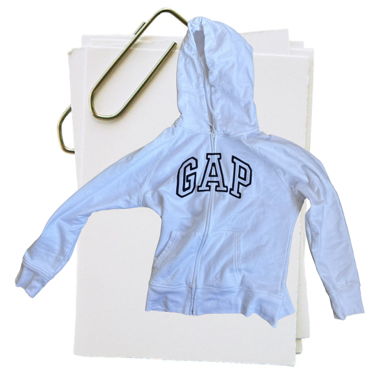 Sweat à capuche GAP blanc