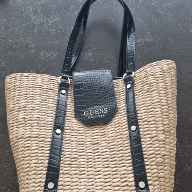 GUESS Straw Tote Bag