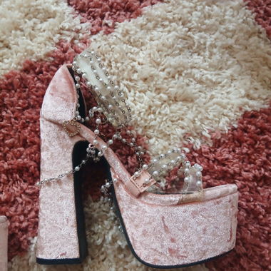 Pink Heels / Original Samt High Heels