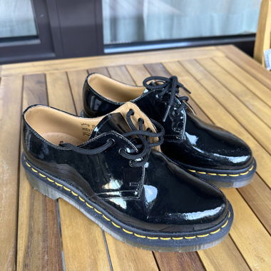 Shiny new black doc marteens 