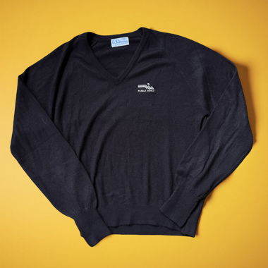 Vintage V-Neck Pullover - L