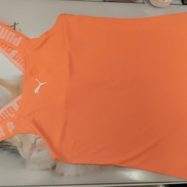 Puma orangefarbenes Trägershirt für Kinder