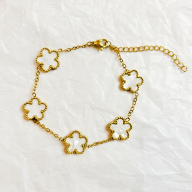 Bracelet de fleurs BLOOM - plaqué or 18k