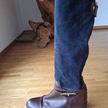 Stivali in camoscio blu/marrone 39
